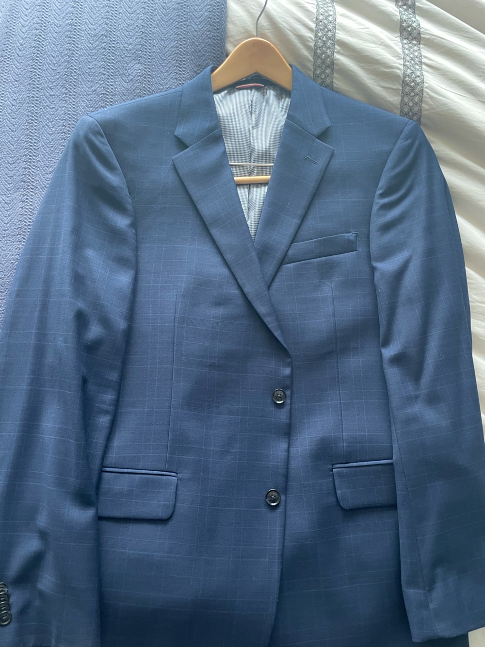 Tommy Hilfiger Blue Windowpane Sport Coat
